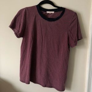Urban Outfitters Truly Madly Deeply Plum Striped T